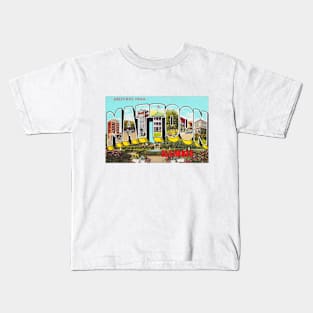 Greetings from Mattoon, Illlinois - Vintage Large Letter Postcard Kids T-Shirt